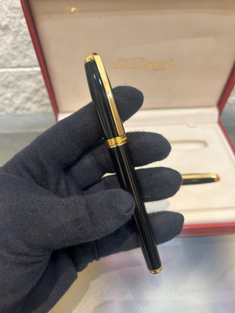 S.T.Dupont エステーデュポン 14K 万年筆 ボールペン セット 美品