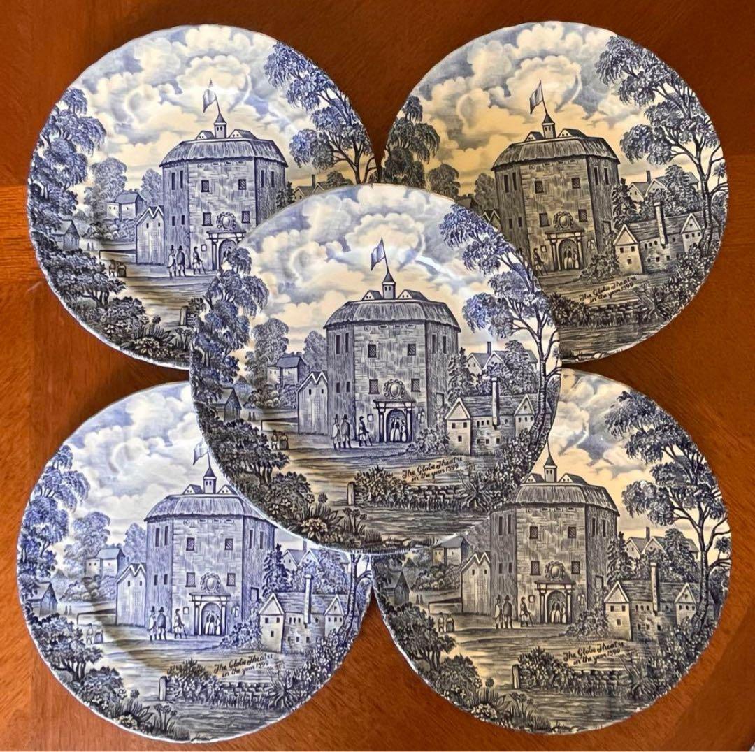 【英国ビンテージ】リッジウェイ★シェイクスピアカントリー★プレート5枚
