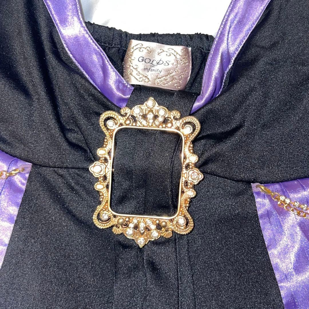 GOLDS∞infinity 黒紫 プリーツキャミソール