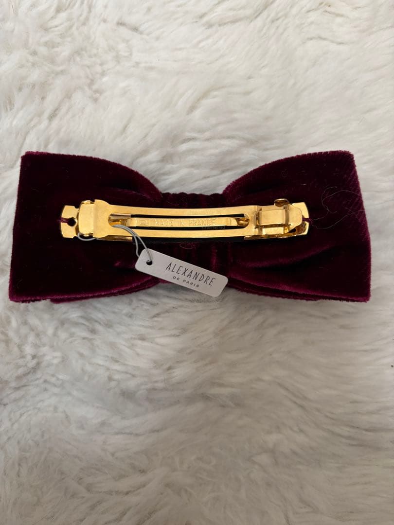 ベルベット ヘアアクセサリーバレッタアレクサンドルドゥパリ