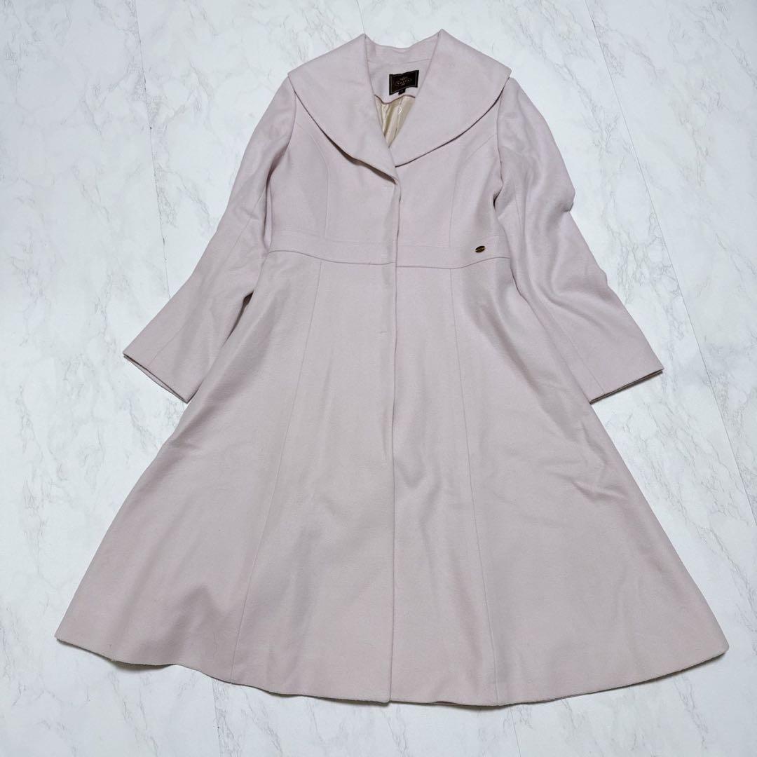 TOCCA ウールショールカラーコート　22AW ピンク　Oサイズ