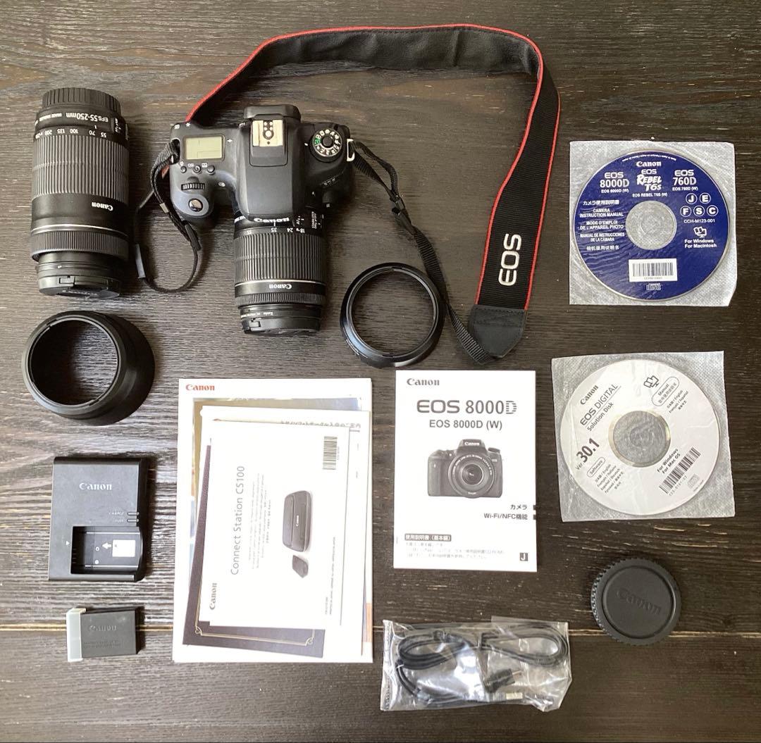 CanonEOS8000Dデジタル一眼レフカメラ　ダブルズームキット&おまけ