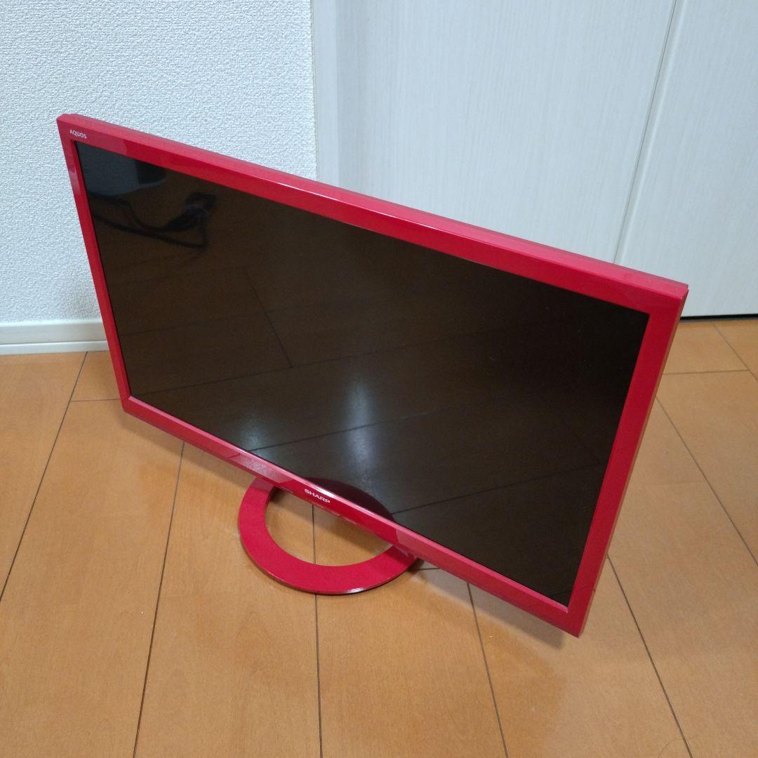 リモコン付き！SHARP液晶テレビ レッド2016年製LC-24K30