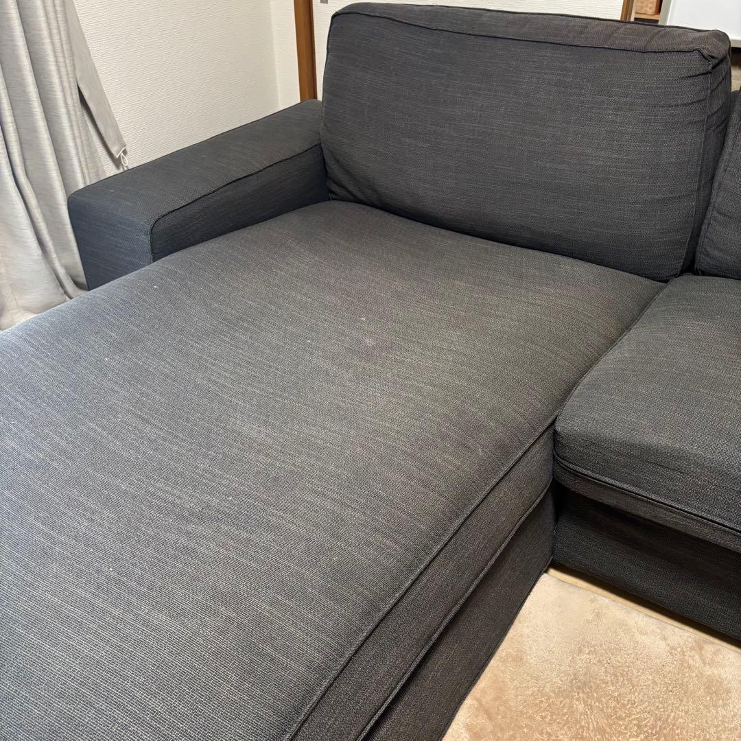IKEA KIVIKソファ　寝椅子付きソファ　イケア