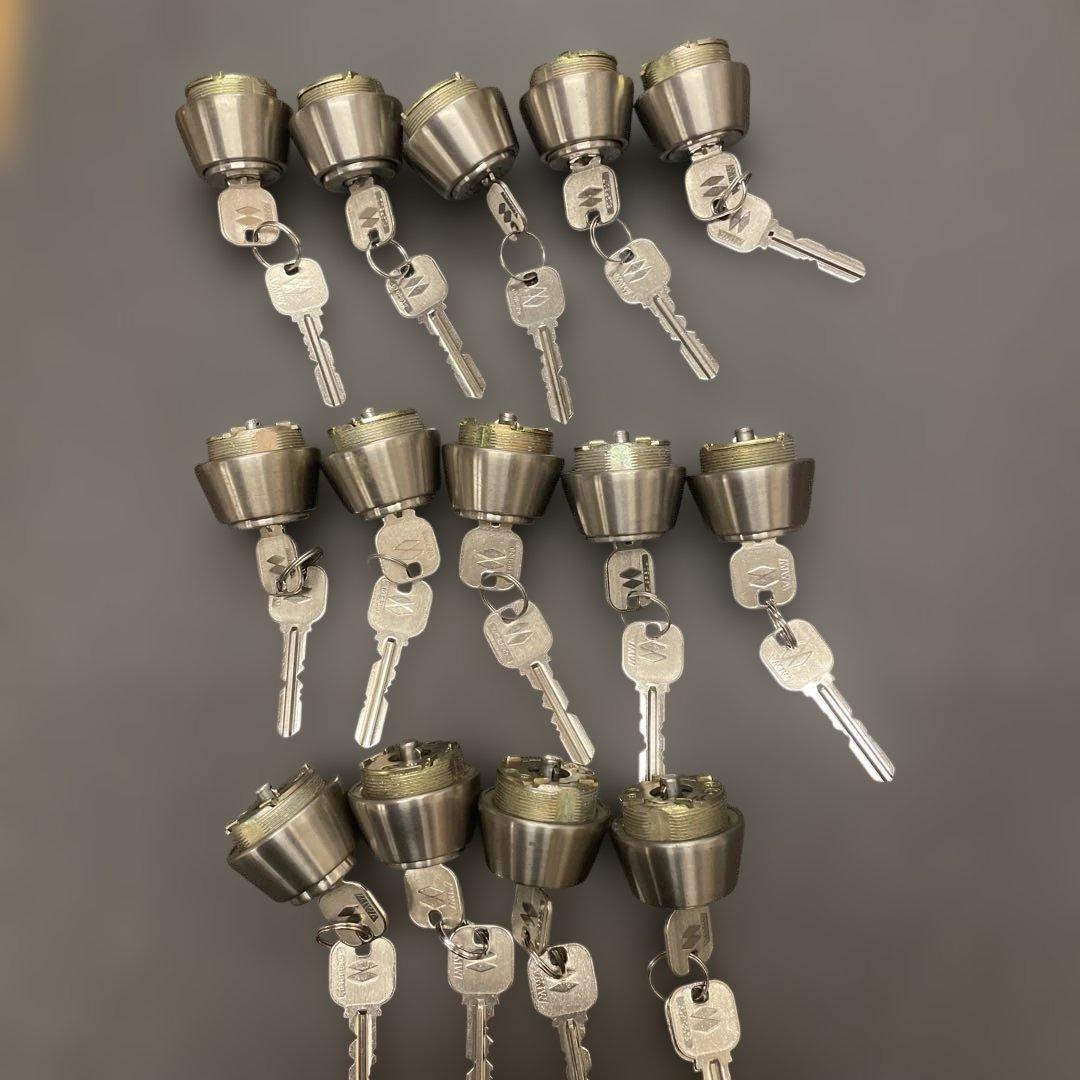 MIWA 美和　シリンダー　14個セット（各鍵2本）マスターキー1本あります。