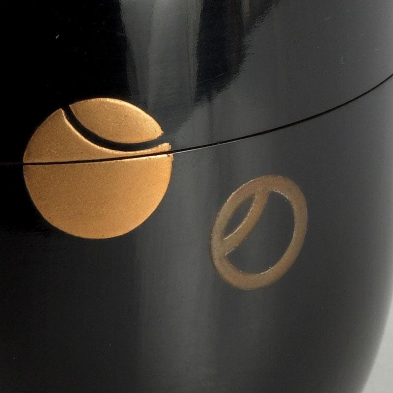 茶道具　塗師　幸悦作　つぼつぼ蒔絵　中棗　共箱　V　9389