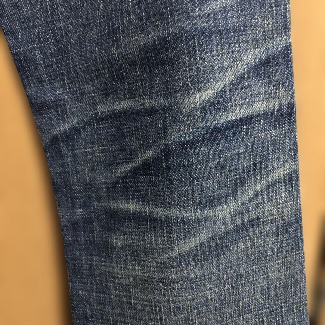 新品未使用　鬼ヒゲ加工　junhashimoto ダークブルー ストレートデニム