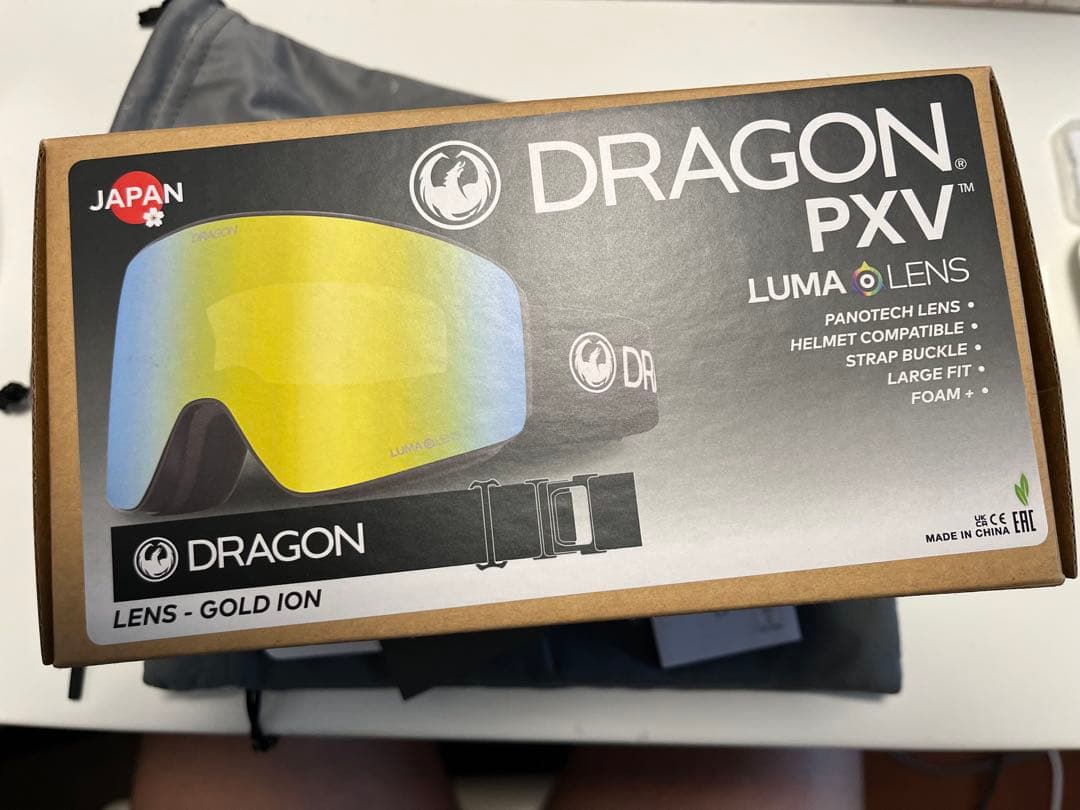 DRAGON PXV ゴーグル LUMAレンズゴールドアイオン 25-26モデル