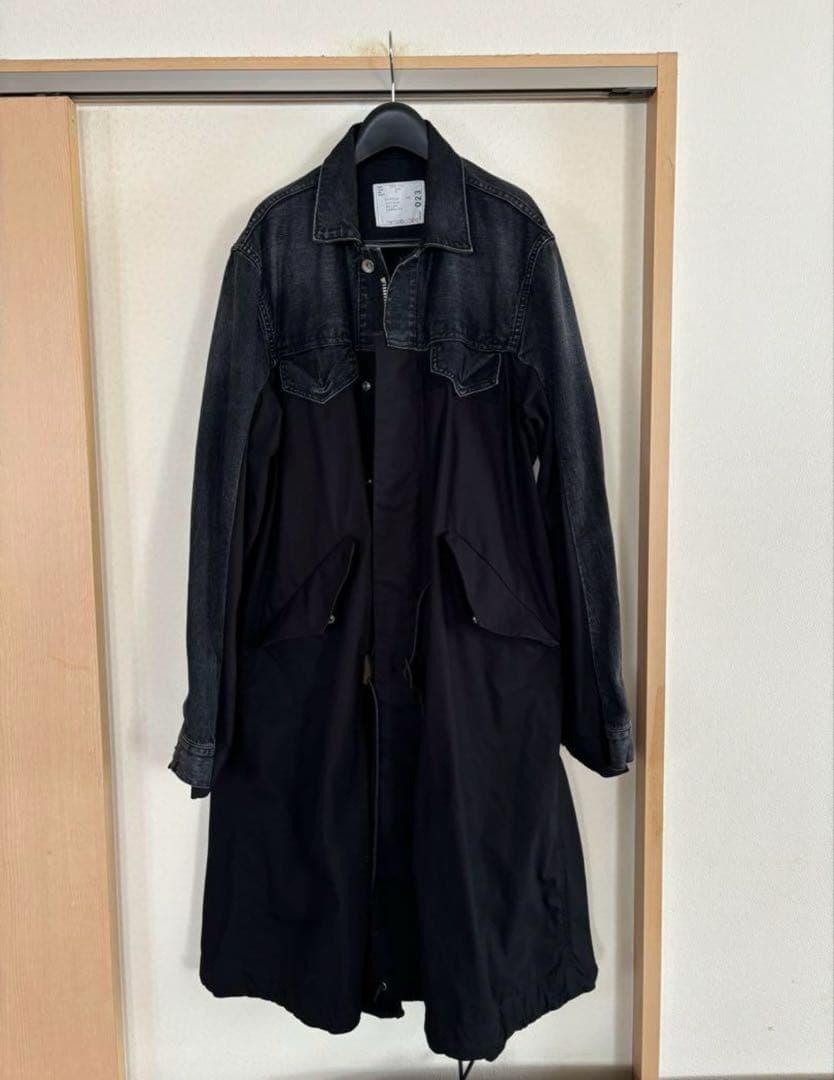 【美品】20AW sacai デニムドッキングコート
