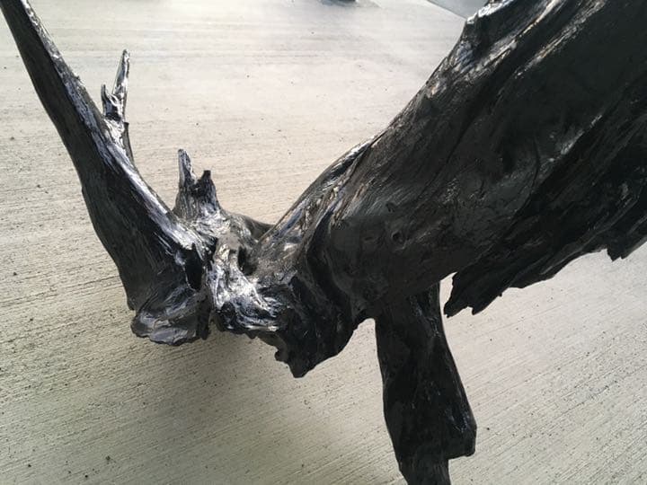 流木　漆塗り　1点もの　横幅1.014㎜　高さ1.027㎜　奥行900㎜