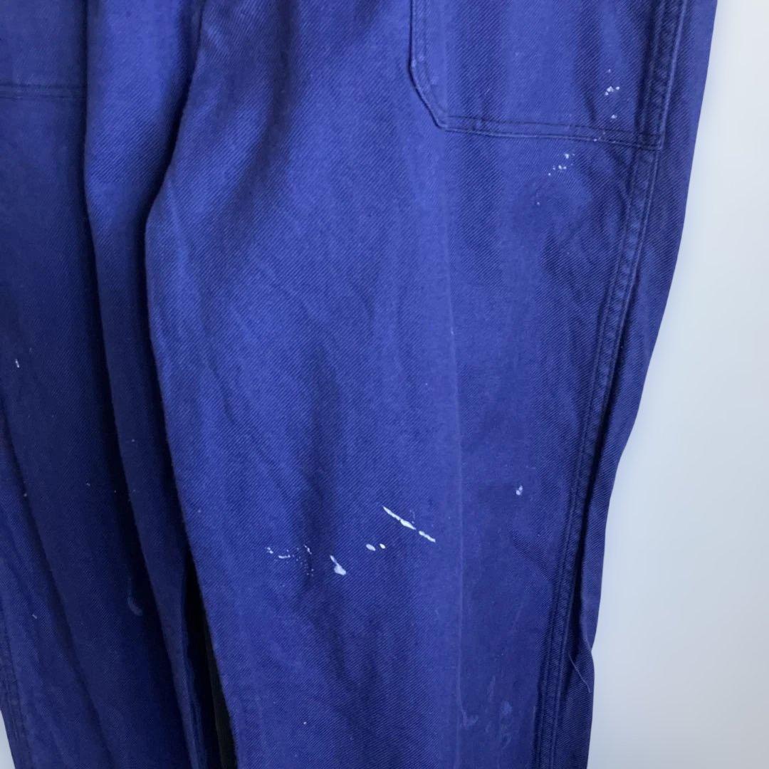 SOLIDA '60ヴィンテージコットンオーバーオールフレンチインクブルー44