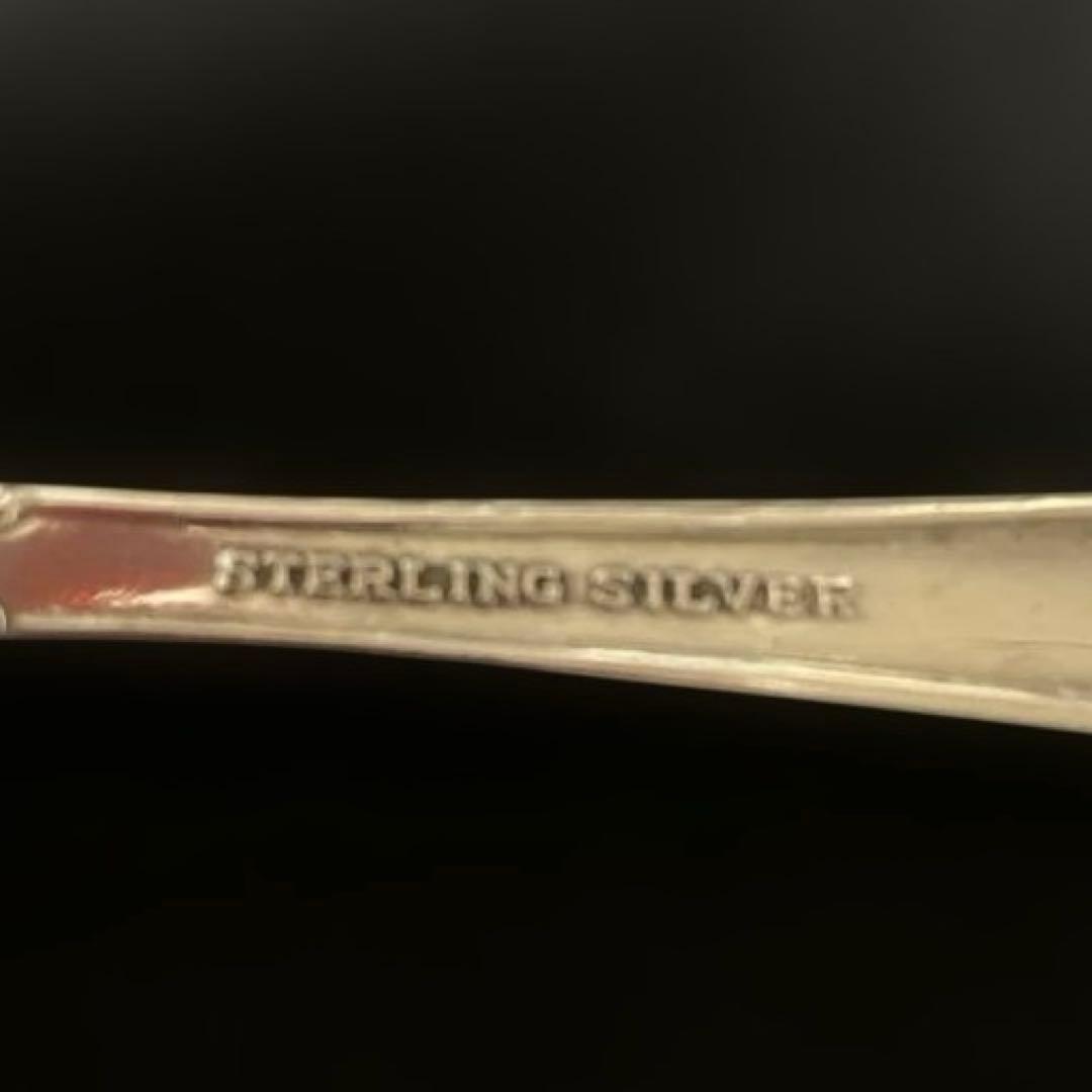 三越　シルバースプーン　銀スプーン　シルバー950 梅　ウメ　マリーゴールド