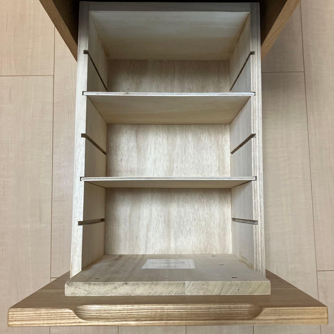 【直接お渡し】無印良品 タモ材 デスク/キャビネットセット　勉強机　中古