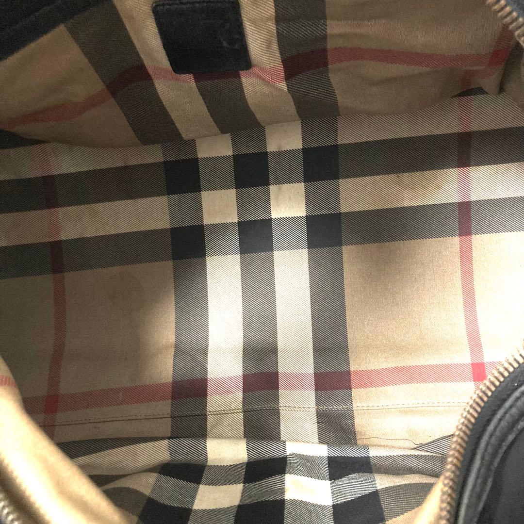 良品　Burberry バーバリー　ショルダーバッグ　トートバッグ　黒　ボストン