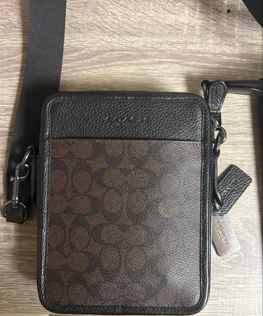 coach　コーチ ダークブラウン ブラック ショルダーバッグ