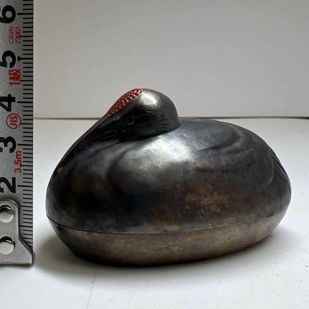 専用純銀　鶴　ボンボニエール　64g/横幅約7㎝　東Y7-1208☆1Fトヒウル