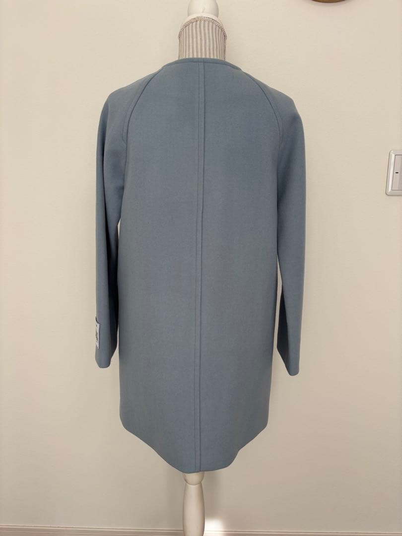 【美品】SHIPS HAMILTON フード・ノーカラー2way ウールコート