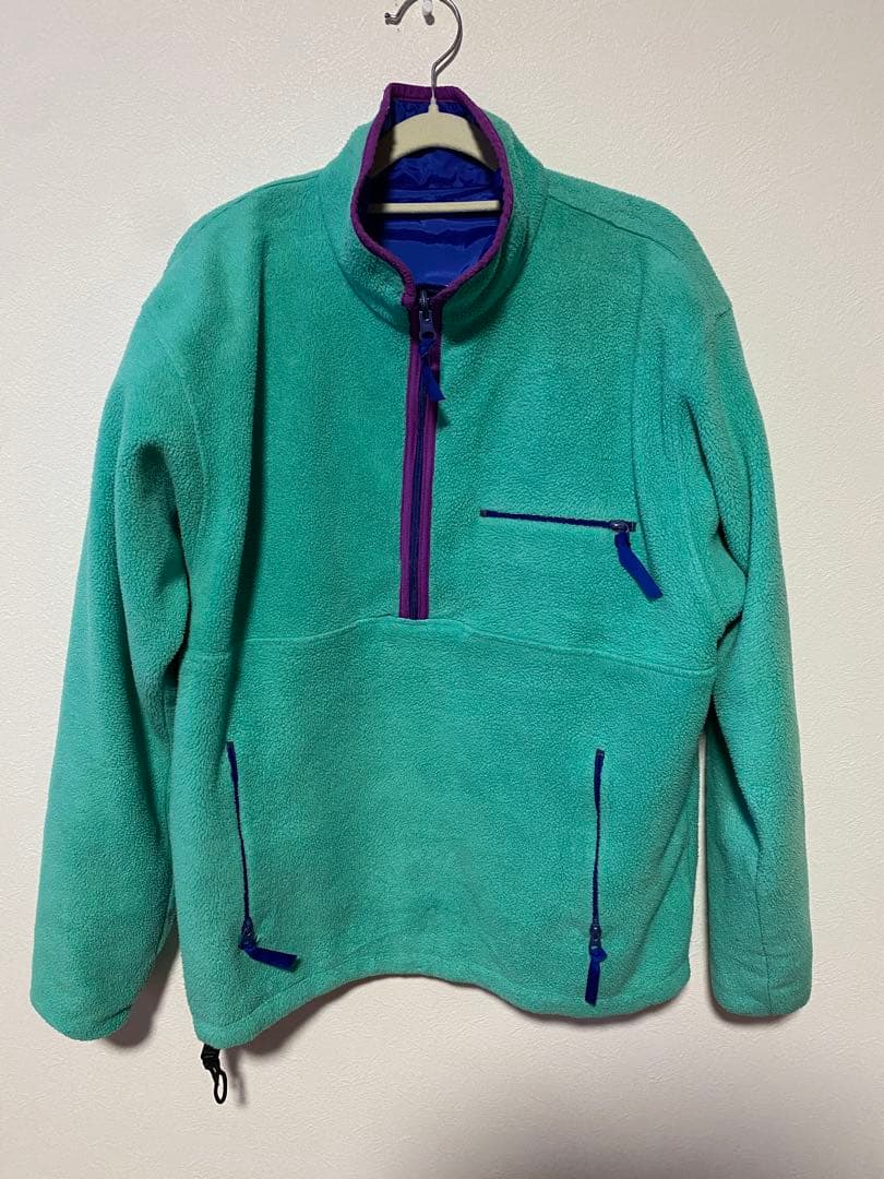 【USA製】90s パタゴニア グリセード M リバーシブル ティファニーブルー