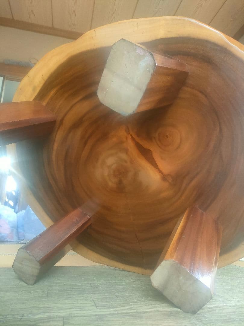 輪切り一枚板テーブル モンキーポッド 座卓