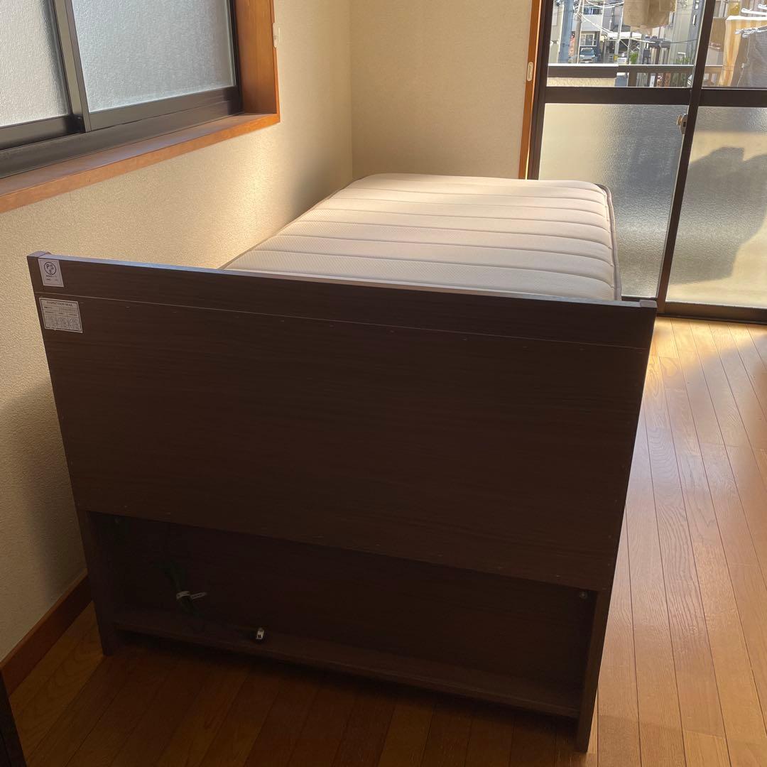 ニトリ　収納付シングルベッド　マットレス付き