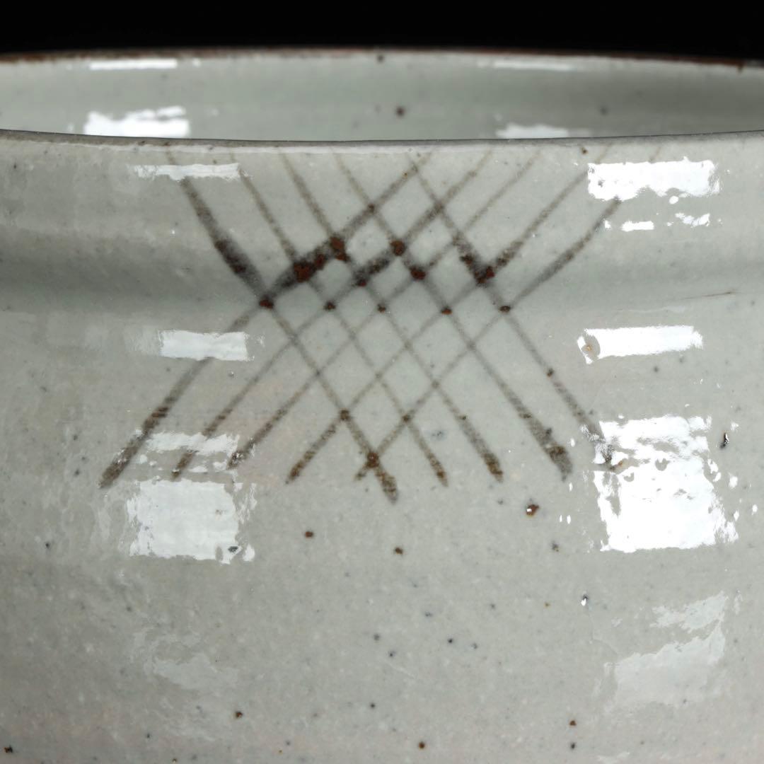 絵唐津 利右衛門銘 建水 在銘 共箱付 茶道具 唐津焼 時代物 古美術 骨董品