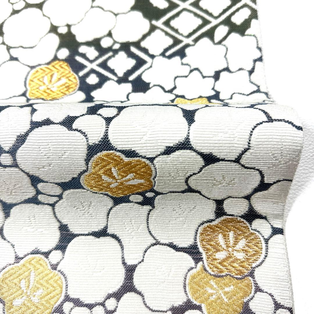 専用帯6127 ●高級 正絹 六通 袋帯 竹 梅