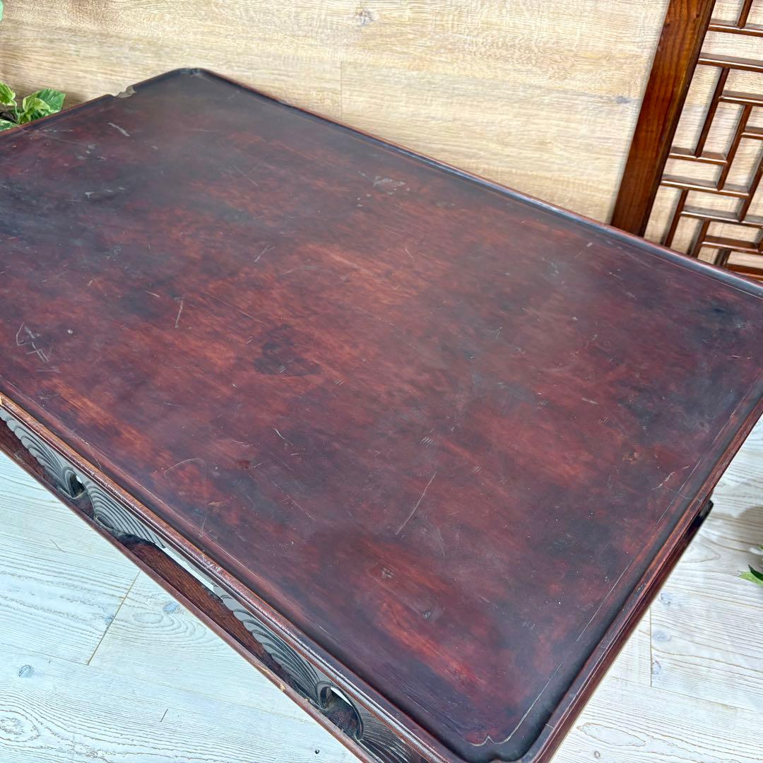 韓国年代物李朝家具木製特大お膳ソバンテーブル座卓アンティークビンテージ飾り台花台