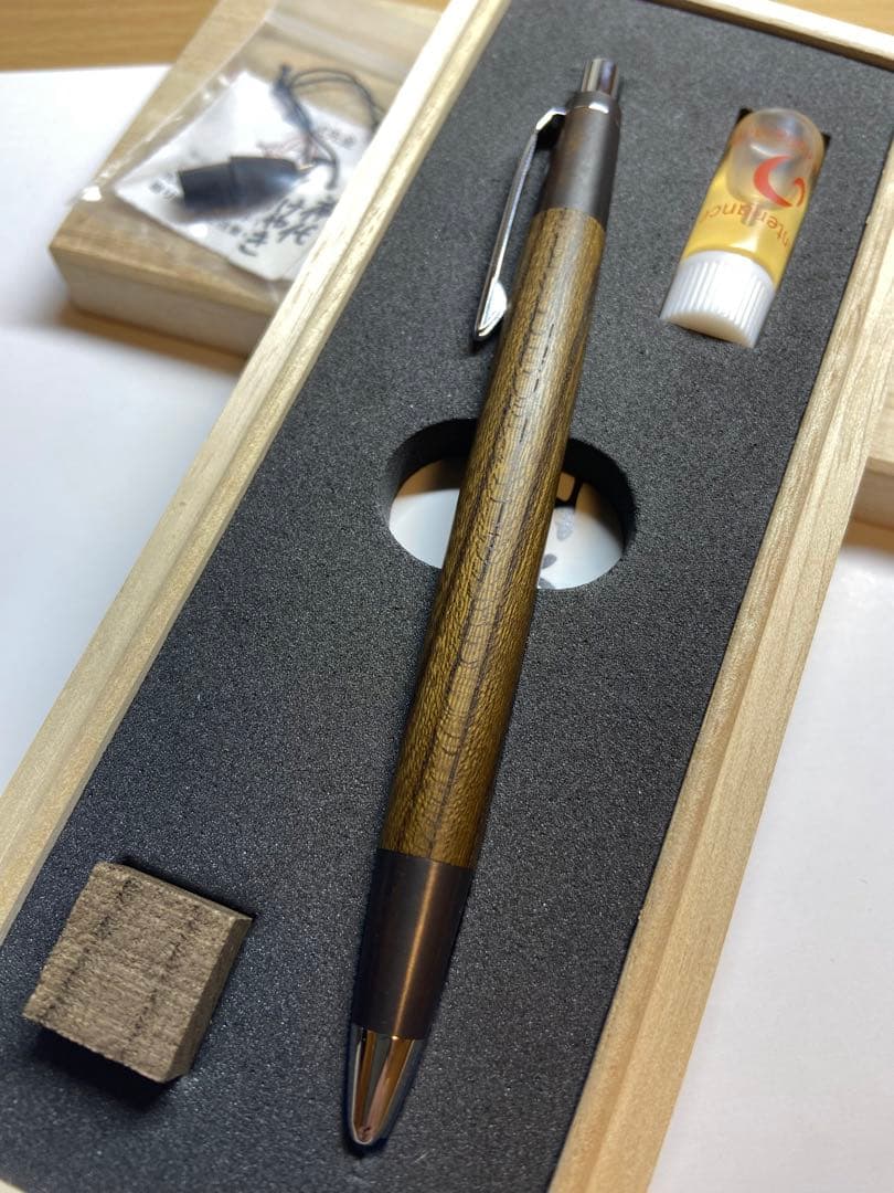 か*け様 伊勢丹限定　野原工芸シャーペン　斑紋金具黒染色　神代けやき