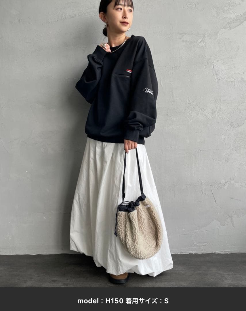 NANGA/ナンガ」 別注 ワンポイントロゴ刺繍 ジップポケットスウェット