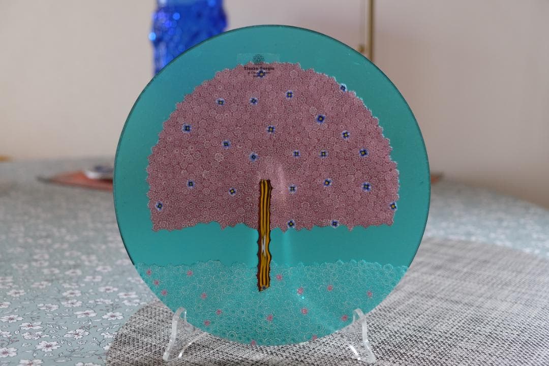 ベネチアンガラス プレート ガラス ムリーニ 江波冨士子/田子美紀/ミルフィオリ