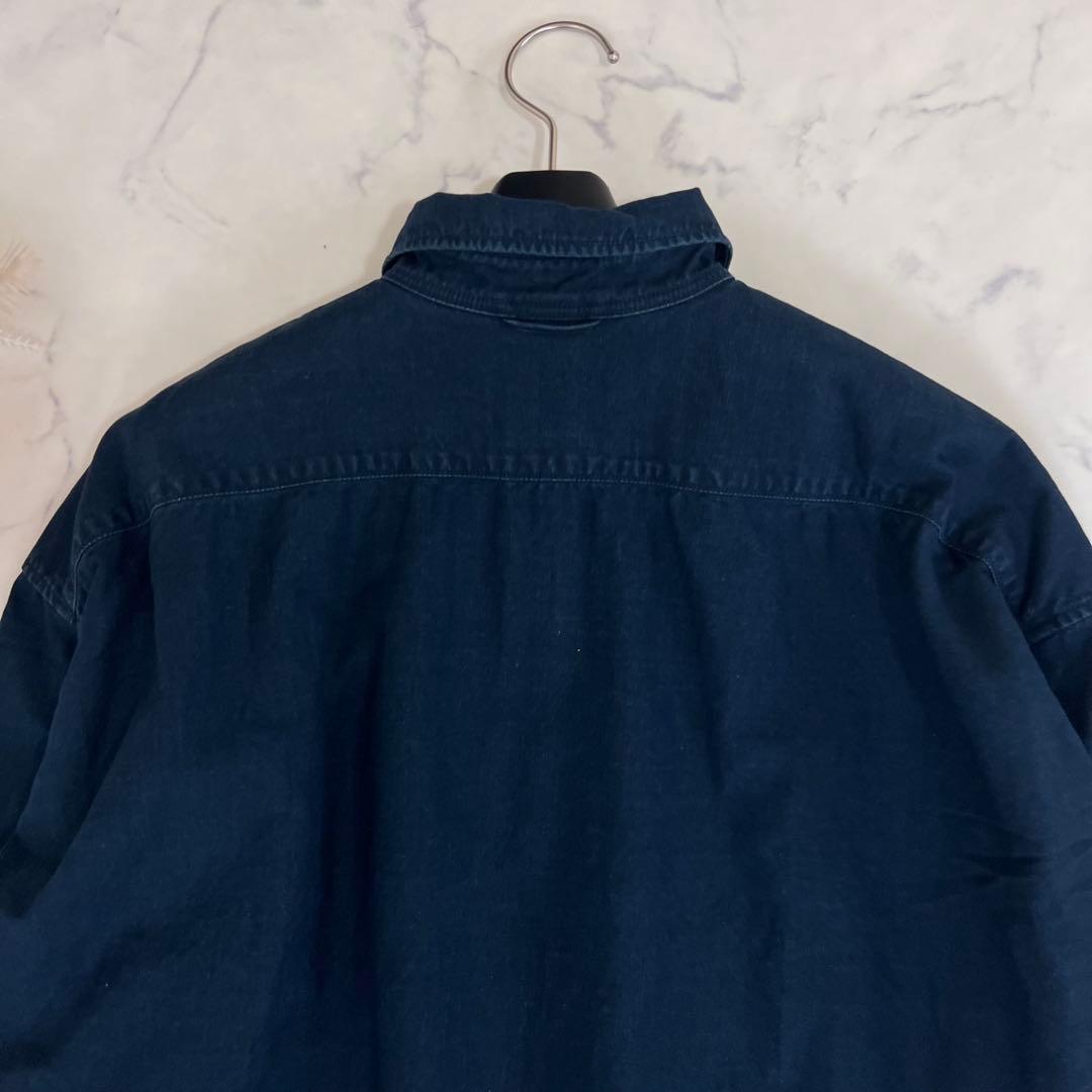 45R スーピマ オックス の Mシャツ インディゴ 焦