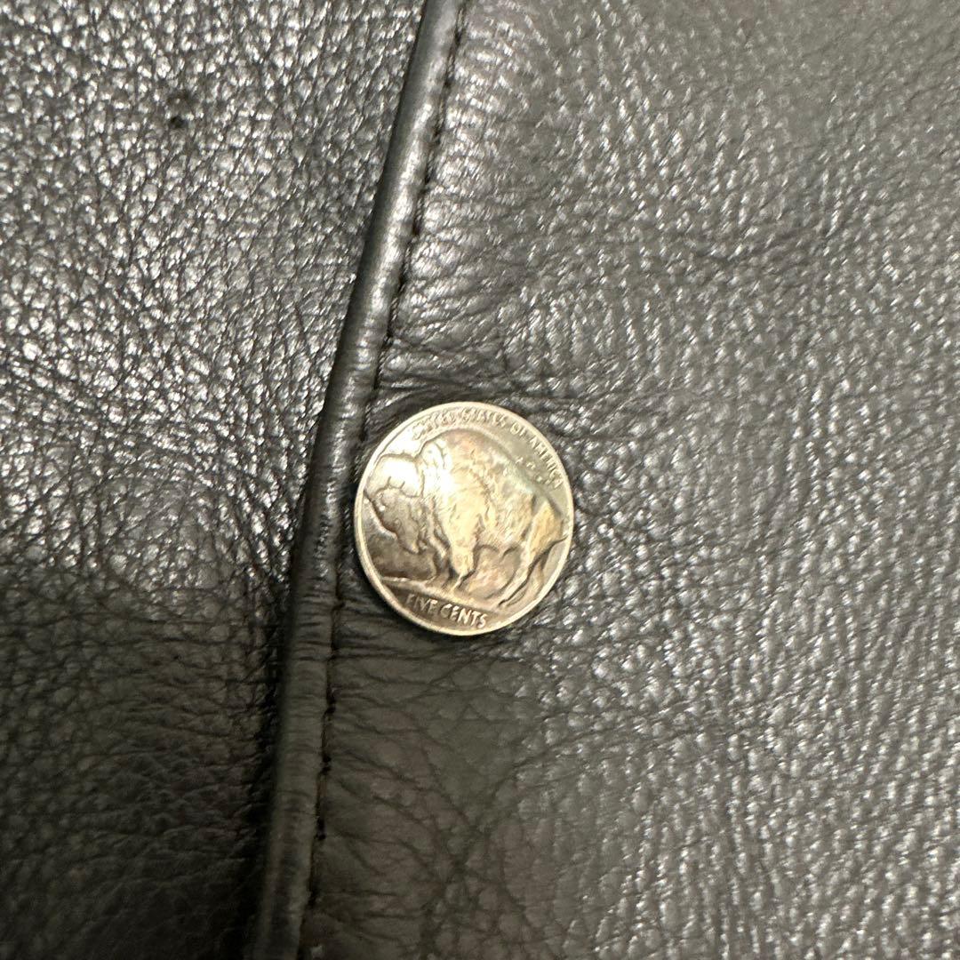 ヴィンテージ　L レザー 本革 サイドレースアップ ブラック レザーベスト