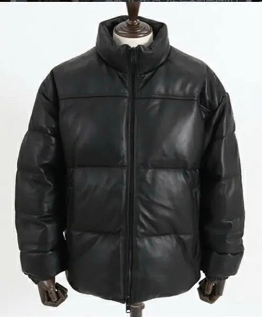 ジャケット・アウター ADAM PATEK leather looose down jacket