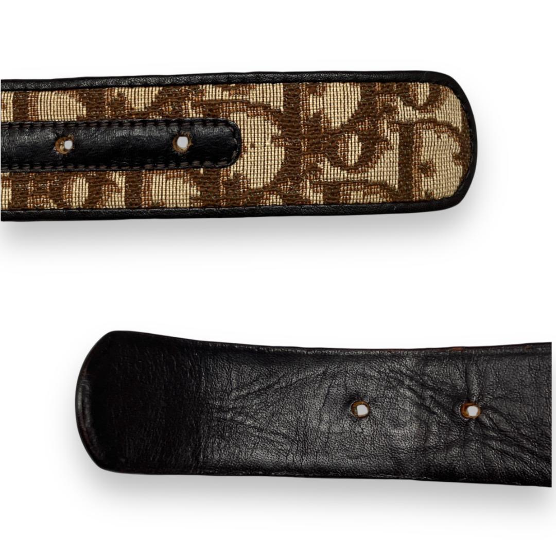 クリスチャンディオール トロッター ベルト ゴールド ブラウン Dior