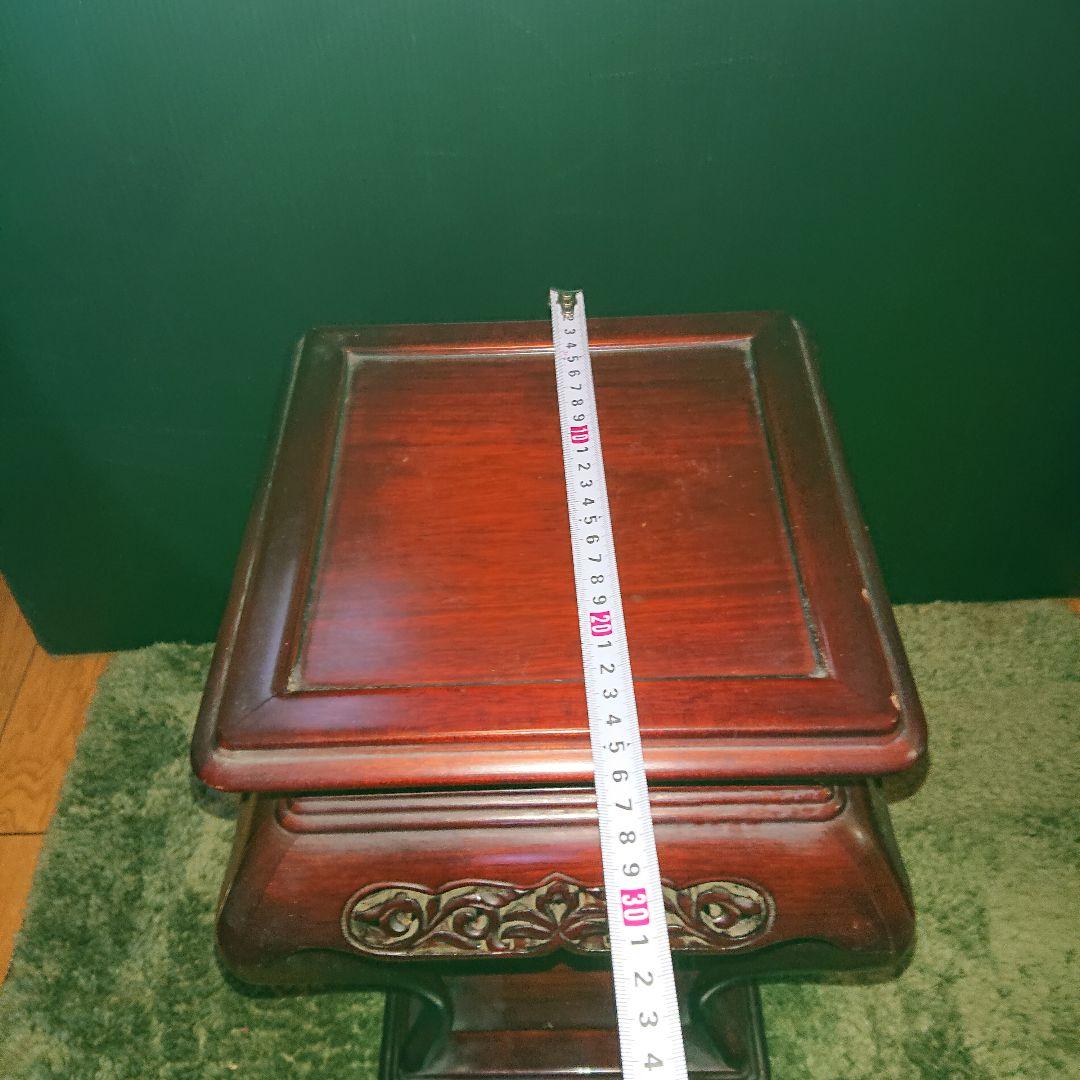 花台、唐木、透かし彫、香炉台