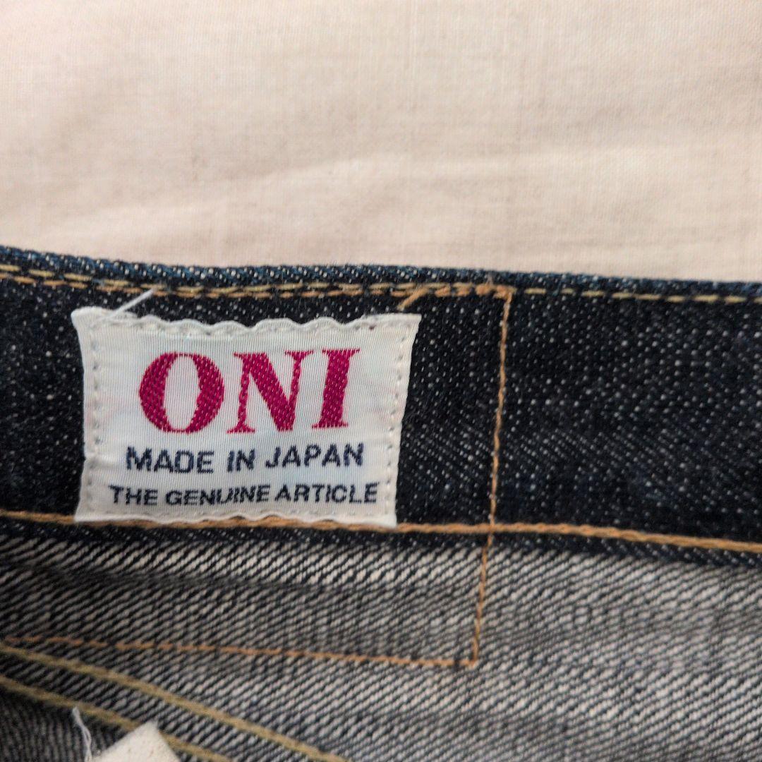 鬼デニム ONIDENIM セルビッジ 濃紺 日本製　W34