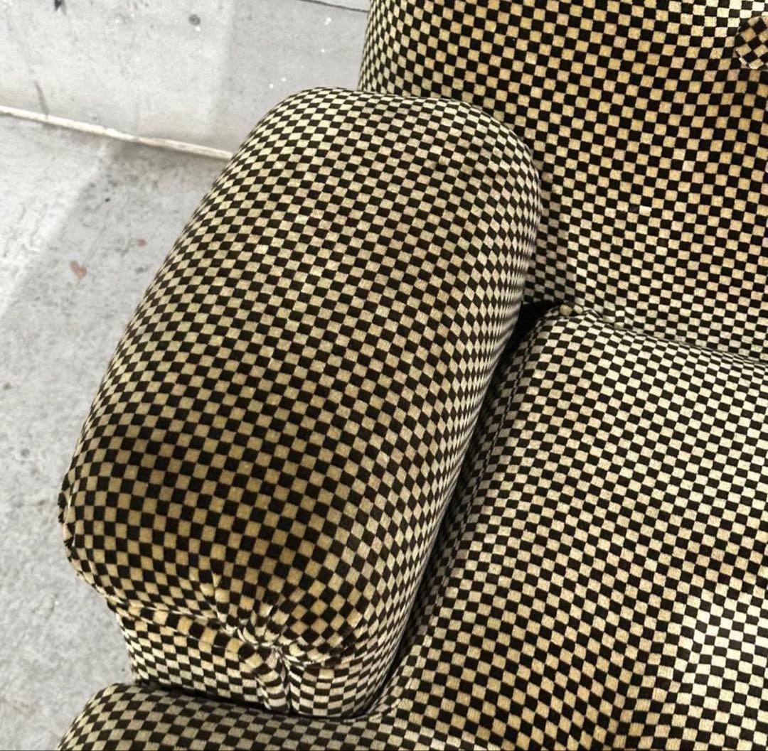 ✦70’s✦昭和レトロ 千鳥格子 1人掛ソファ｜昭和レトロ ミッドセンチュリー②