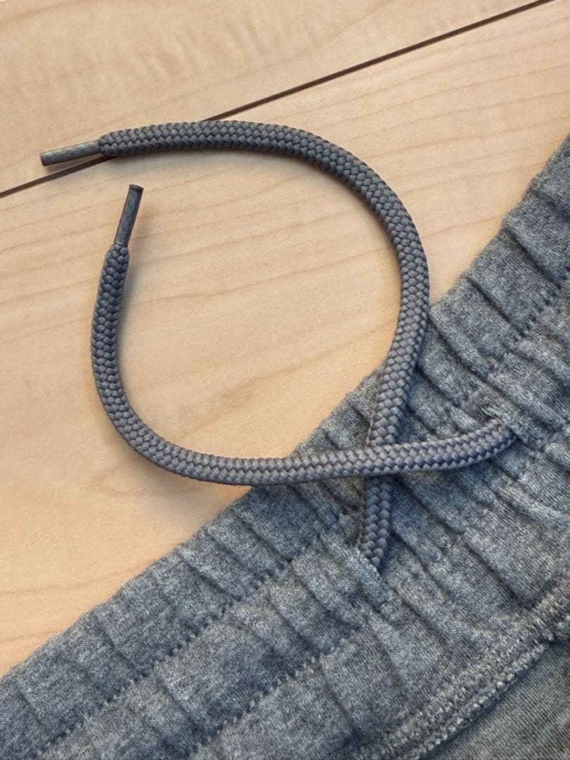 NEW ERAダンボールニット素材　グレー ジャージ上下セット フード付き