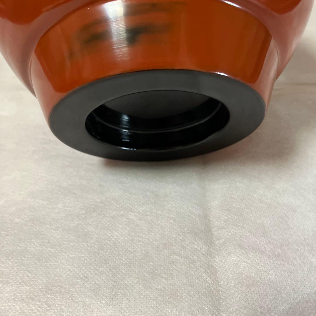 根來塗り球形花器