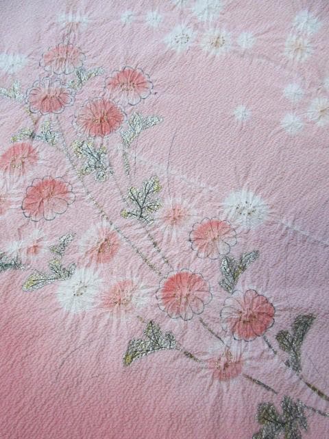 未着用に近い！美品＊滝泰謹製＊絞り＊菊＆桜＊総柄＊訪問着＊１６０ｃｍ＊裄６９