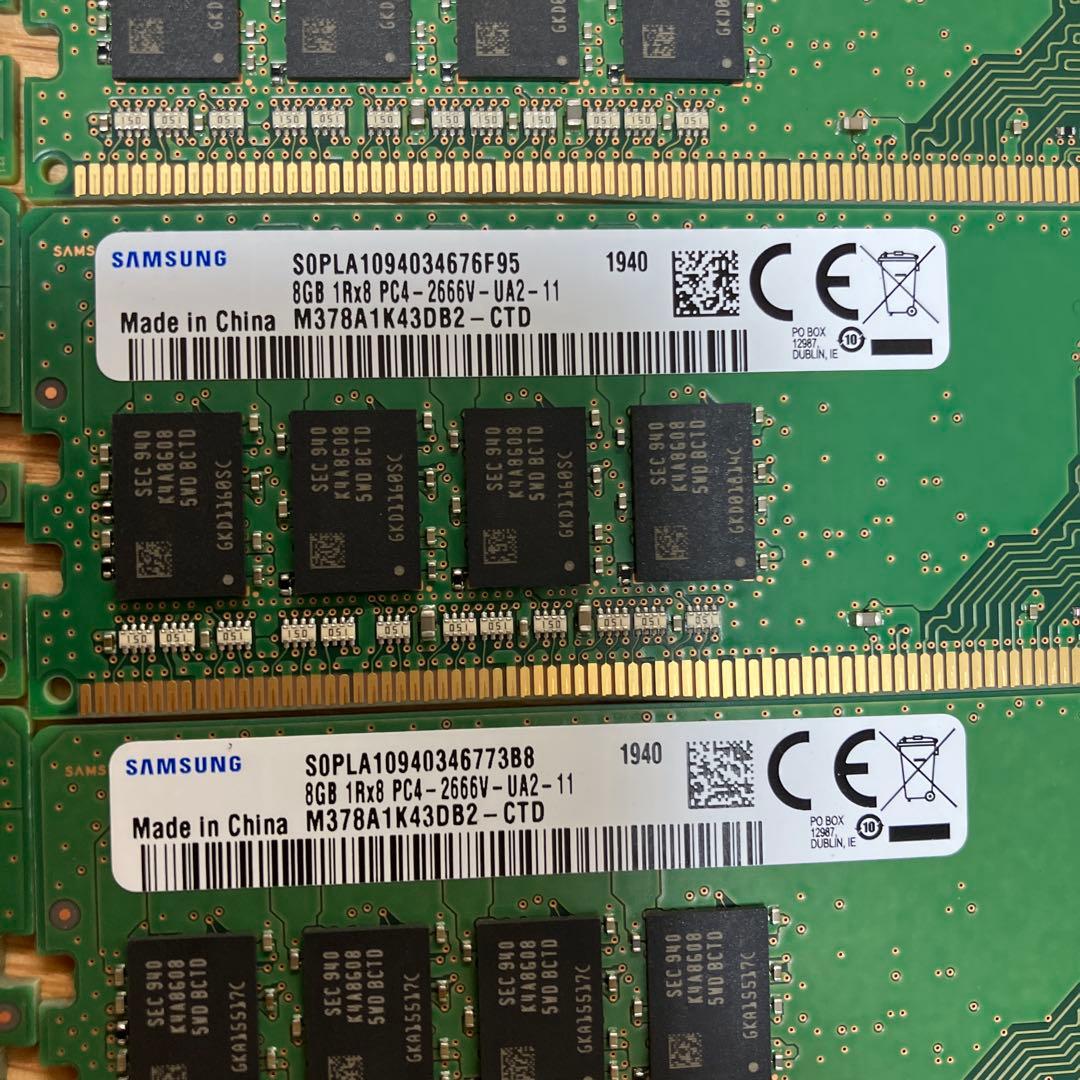 値下げ中　8GB×12枚 デスクトップメモリー用PC4-2666V-UA2-11