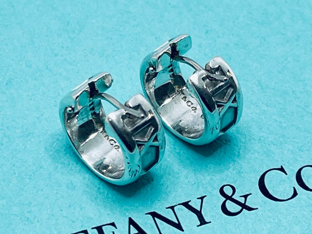 h892 オールド　ティファニー　1995 アトラス　フープ　ピアス　925