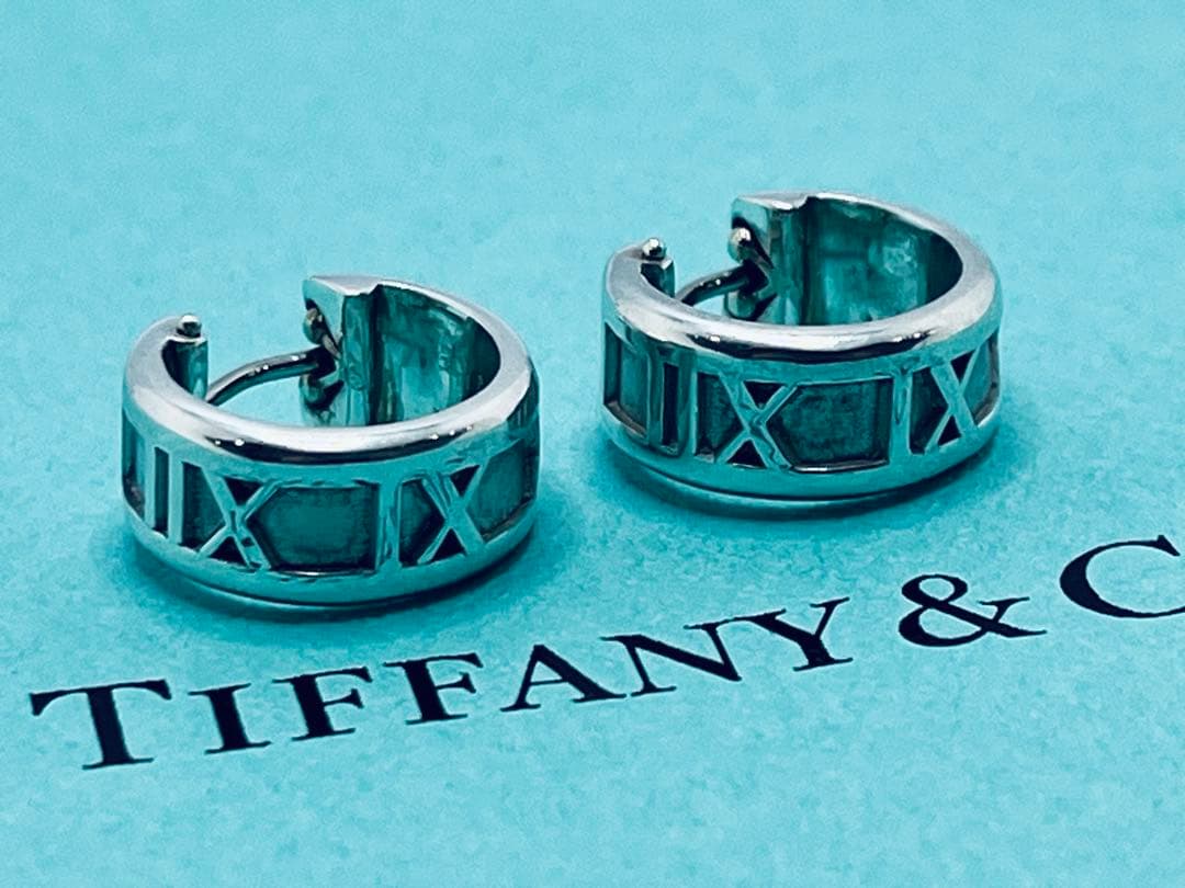 h892 オールド　ティファニー　1995 アトラス　フープ　ピアス　925