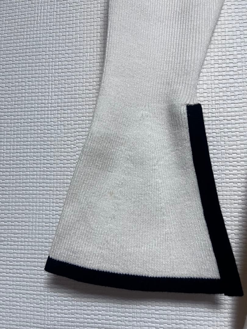 Darich ウエストオープンリボンデザインニットミニワンピース　FS