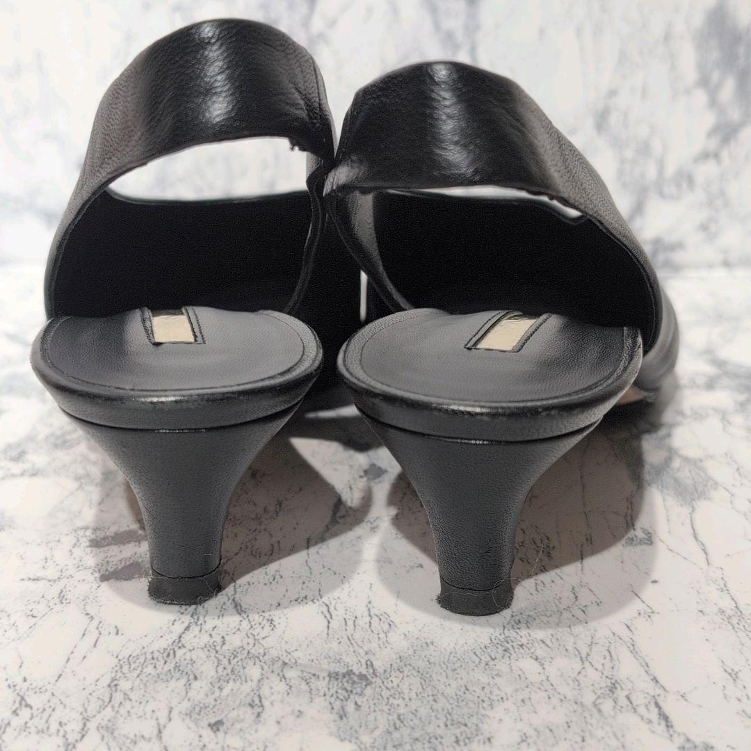 美品✨️ブレンタ レザー ミュール スリングバック ポインテッド パンプス 本革