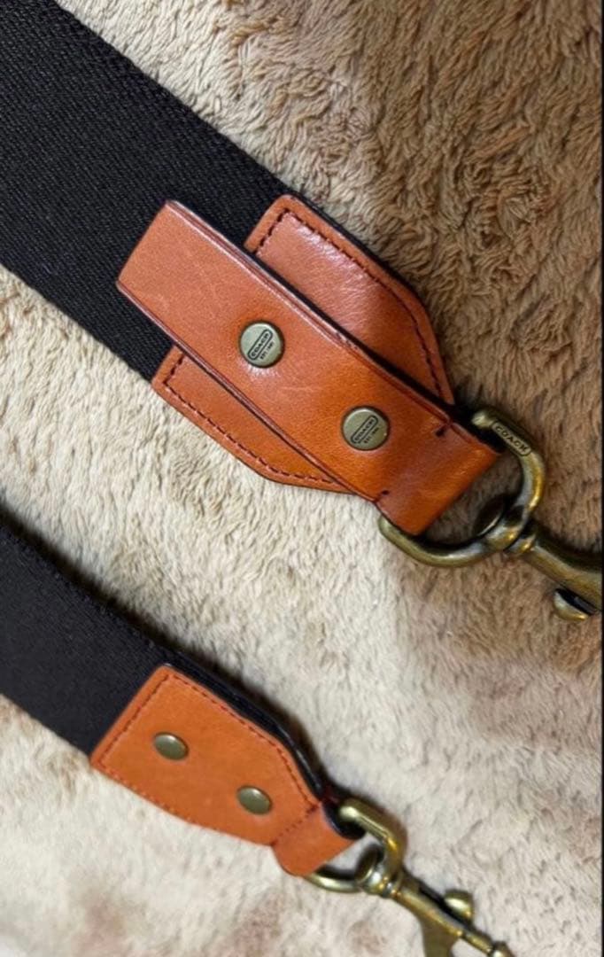 COACH レザーバッグ用 ショルダーストラップ キャンバス ゴールド金具 新品