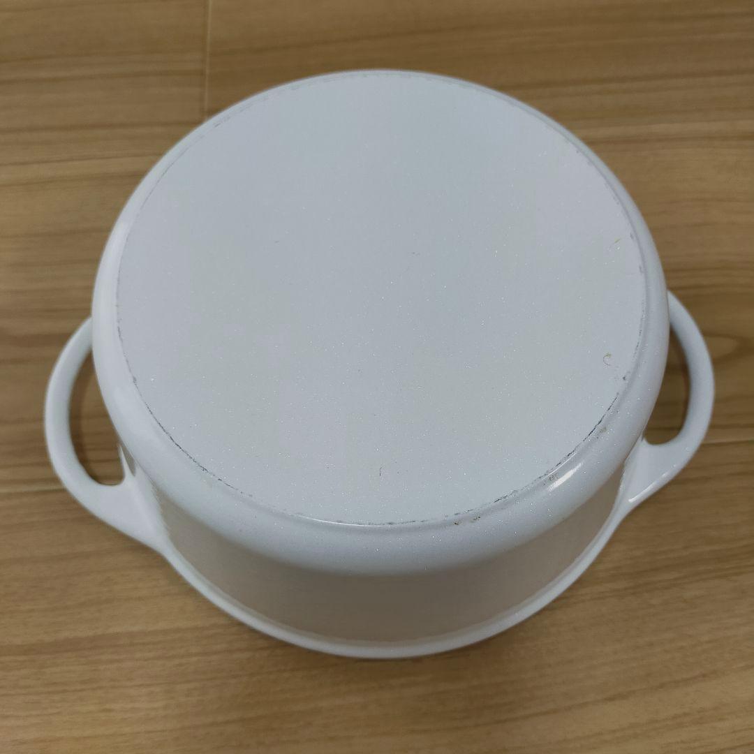 バーミキュラ　オープンポット　ラウンド18cm　パールホワイト　レシピ本付き