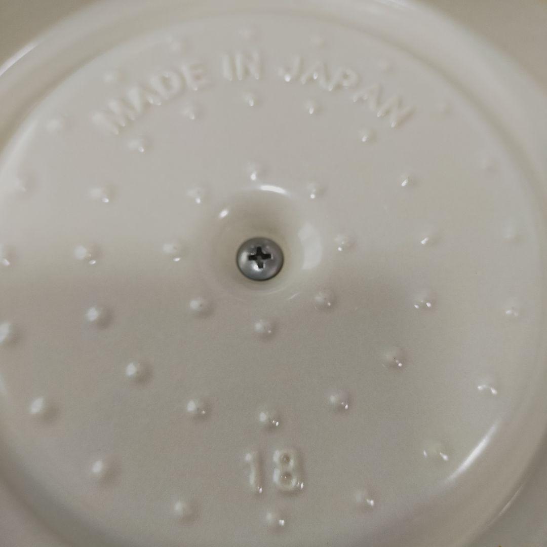 バーミキュラ　オープンポット　ラウンド18cm　パールホワイト　レシピ本付き