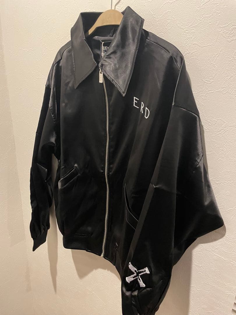 【超目玉】ERD ブラックナイロンボンバージャケット　L