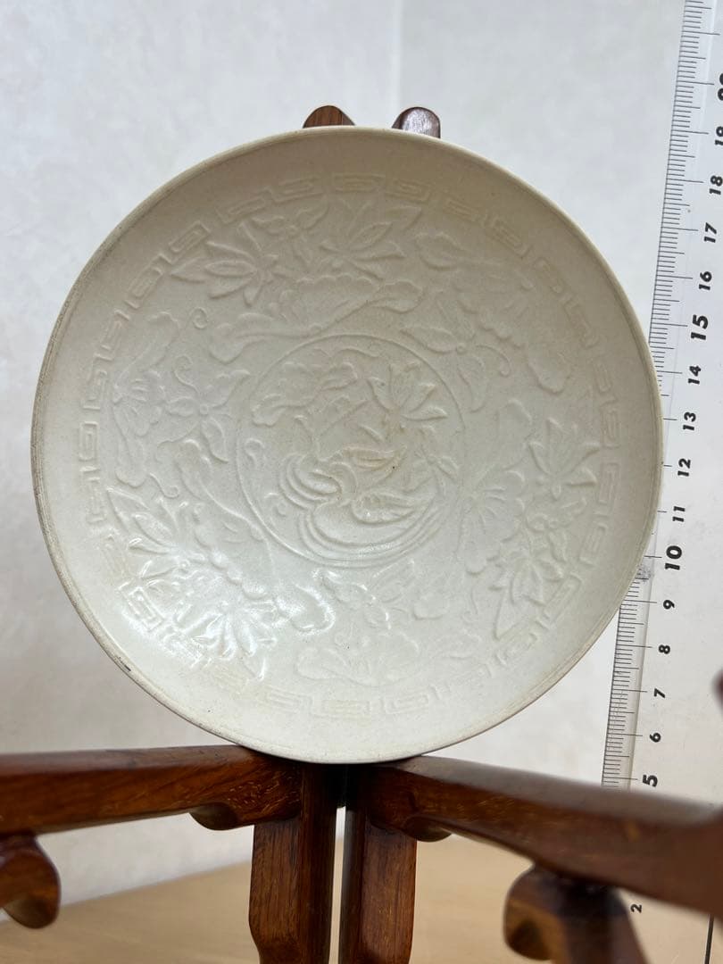 中国宋定窯 蓮花文碗白磁 官窯唐物古美術品　江戸アンティーク骨董コレクション青磁